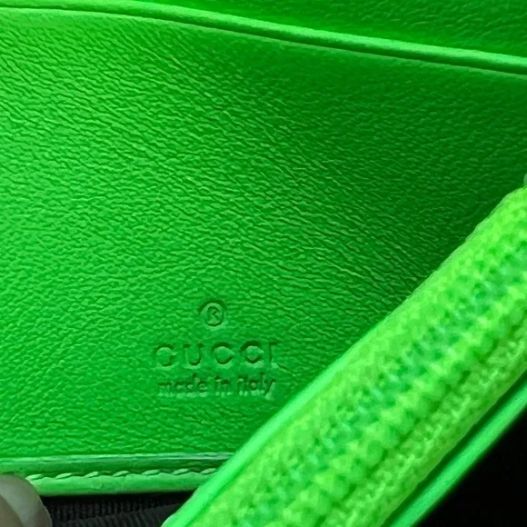 Gucci Authentic GG Canvas Green Heart Patch Long Wallet Monogram Limited Edition - Picture 11 of 12